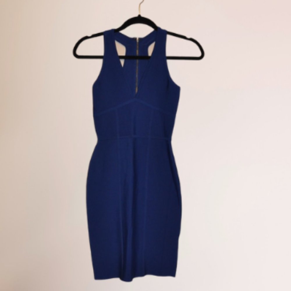 BCBG BANDAGE DRESS - ROYAL BLUE-SMALL